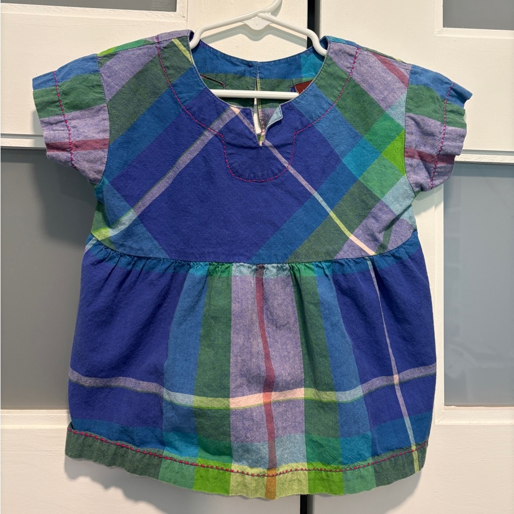 Tea Collection - Plaid Multicolor Girls Shirt